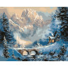 Картина по номерам Зимний пейзаж ℗ 40*50 см Оригами LW 3076