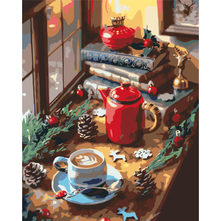 Картина по номерам Новогодний натюрморт ℗ 40*50 см Оригами LW 3097