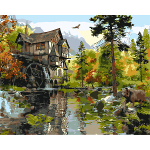 Картина по номерам Лесная сказка. Пейзаж ℗ 40*50 см Оригами LW 30340