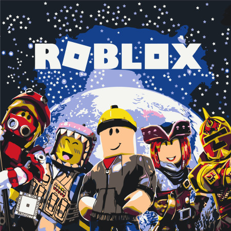 Картина по номерам Roblox роботы (роблокс) 30*30 см Оригами LW 21832