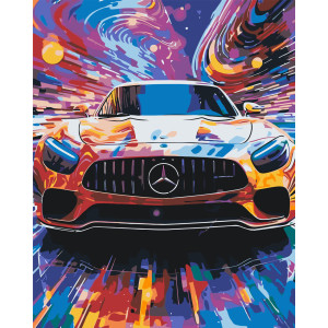 Картина по номерам Авто. Мерседес арт ℗ 40*50 см Оригами LW 3313