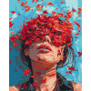 Картина по номерам Девушка в цветах © 40*50 см Оригами LW 3413