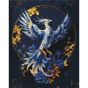 Картина по номерам Феникс с красками металлик 40*50 см Оригами LW 3447