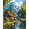 Картина по номерам Пейзаж. Тихая горная жизнь © 40*50 см Оригами LW 3438