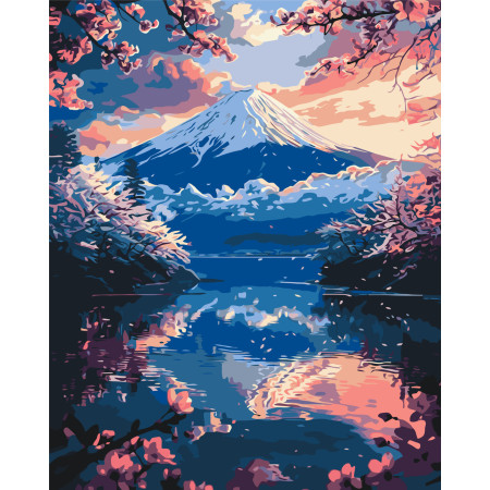Картина по номерам Пейзаж. Невероятная Фудзияма 40*50 см Оригами LW 3464