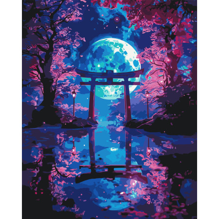 Картина по номерам Пейзаж. Японская культура 40*50 см Оригами LW 3463