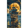Картина по номерам Пейзаж. Корабль в море ℗ 40*80 см Оригами LW 5108