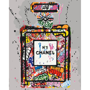 Картина по номерам chanel 5 (Шанель номер 5) арт 40*50 см Оригами LW 3476