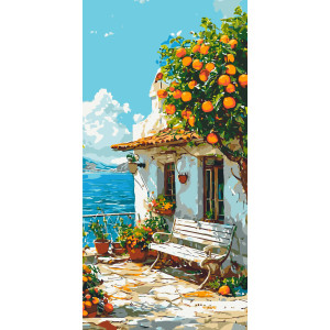 Картина по номерам Итальянский пейзаж ℗ 40*80 см Оригами LW 5115