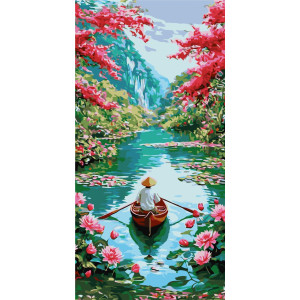 Картина по номерам Пейзаж. Спокойствие Востока ℗ 40*80 см Оригами LW 5149