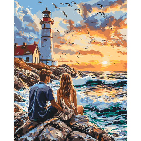 Картина по номерам Пейзаж. Свет твоего сердца © 40*50 см Оригами LW 3496