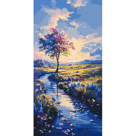 Картина по номерам Пейзаж. Дорога к мечте ℗ 40*80 см Оригами LW 5137