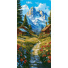 Картина по номерам Пейзаж. Утренняя дорога в горы © 40*80 см Оригами LW 5162