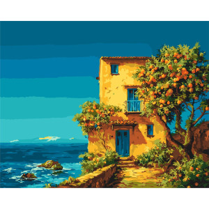 Картина по номерам Пейзаж. Итальянское утро © 40*50 см Оригами LW 3540