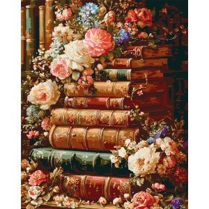 Картина по номерам Цветы. Литературный сад © 40*50 см Оригами LW 3173-01