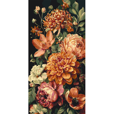 Картина по номерам Цветы. Благородный букет © 40*80 см Оригами LW 5196