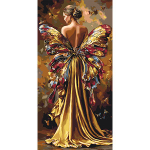 Картина по номерам Люди. Тень бабочки © 40*80 см Оригами LW 5201