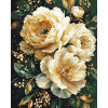 Картина по номерам Цветы. Нежные пионы с красками металлик © 40*50 см Оригами LW 3327-01
