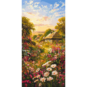 Картина по номерам Пейзаж. Дорога в родной дом © 40*80 см Оригами LW 5205
